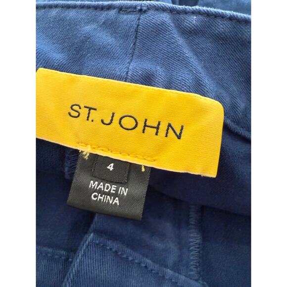 St John Straight Leg Chino Pants Blue - Picture 5 of 7